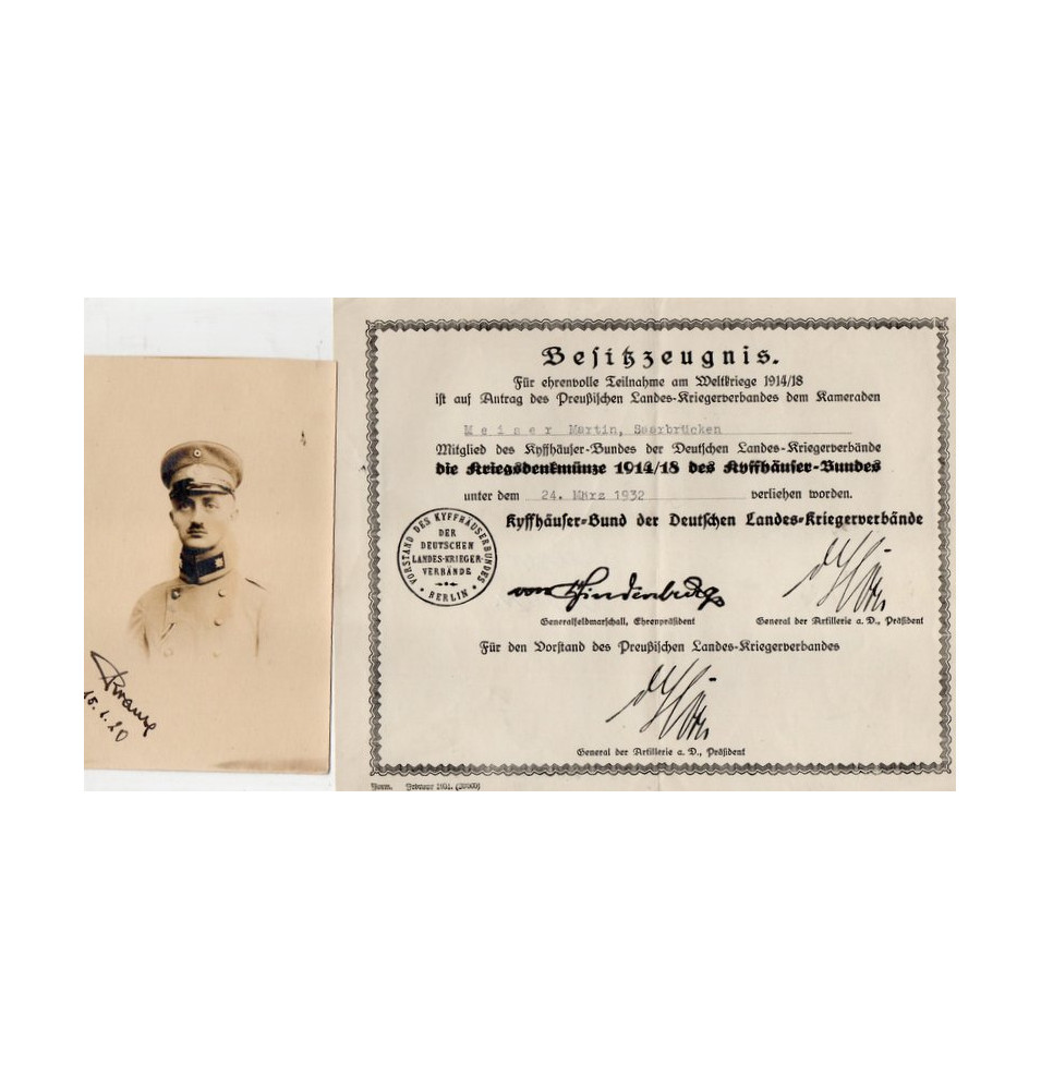 *Certificat Kyffhäuser*