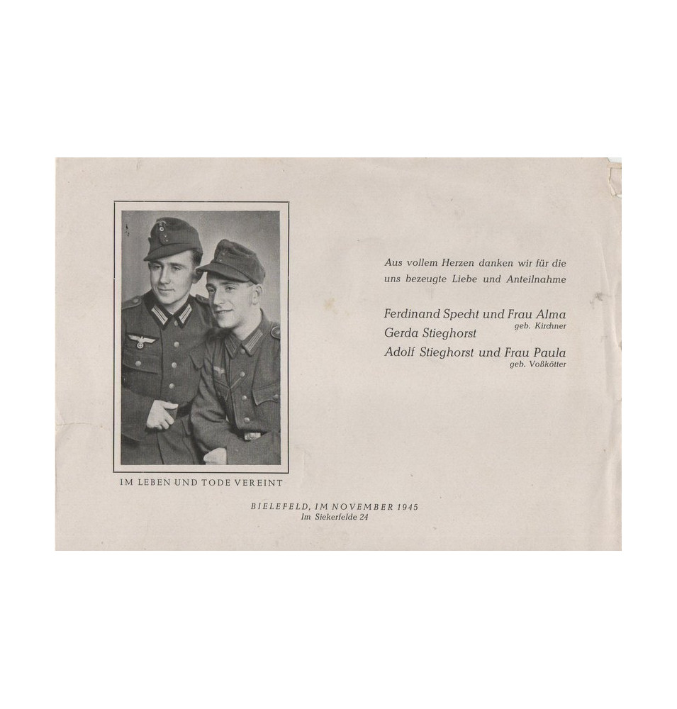 *Zum Gedenken an einen deutschen Soldaten*