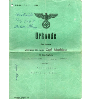 *Acte notarié - 1941*