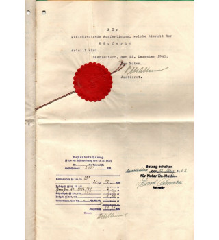 *Acte notarié - 1941*