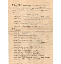 *Certificat ascendance...