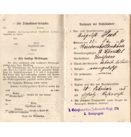 *Ensemble Livret - Soldbuch & Certificat*