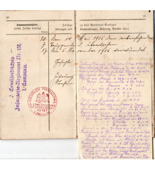 *Ensemble Livret - Soldbuch & Certificat*