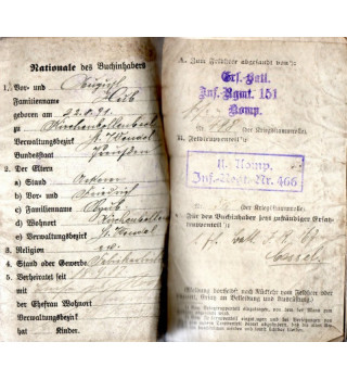 *Ensemble Livret - Soldbuch & Certificat*