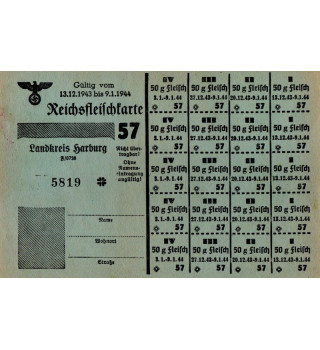 *Carte de rationnement - 1944*