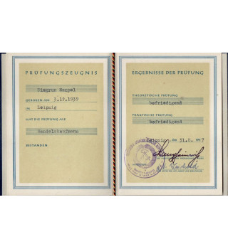 *Certificat d'examen - DDR*