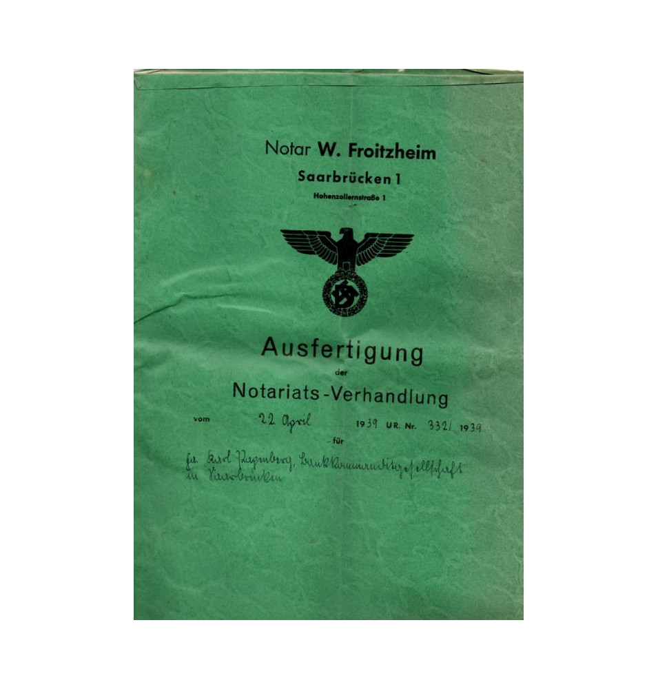 *Acte notarié - 1939*