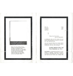 * Todesanzeige für einen deutschen Soldaten*