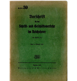 *Vorschriften im Heer*