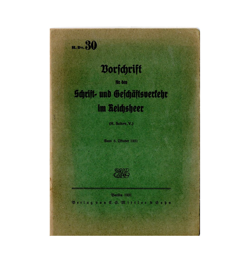 *Vorschriften im Heer*