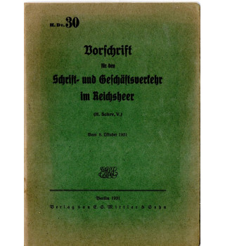 *Vorschriften im Heer*