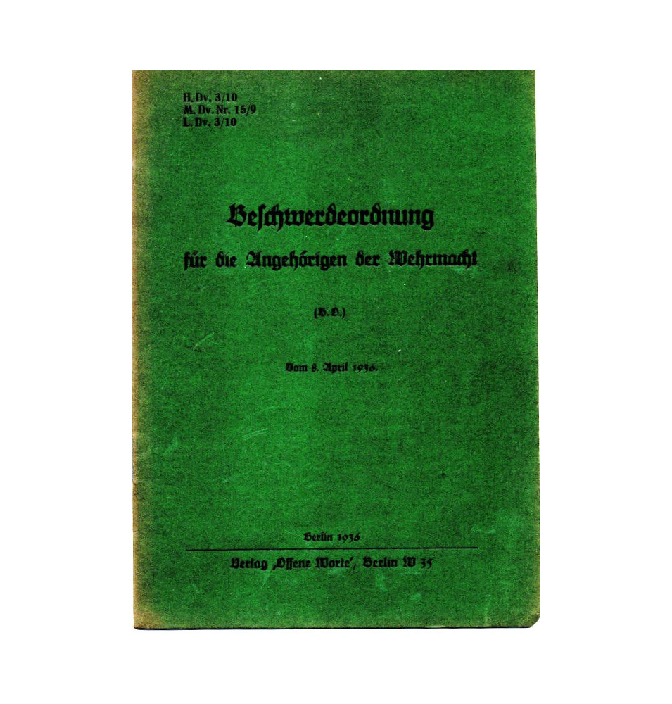 *Beschwerdeordnung - Wehrmacht*