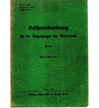 *Procédure de réclamations - Wehrmacht*