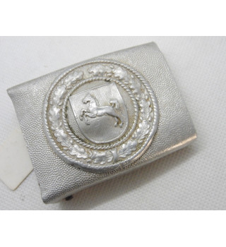 *Aluminiumschnalle eines deutschen Feuerwehrmanns*