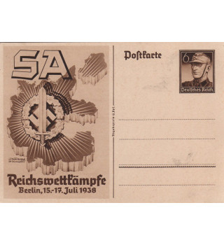Postkarte . SA. Sportabzeichen