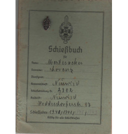 *Schießbuch mit silber Abzeichen NSKOV*