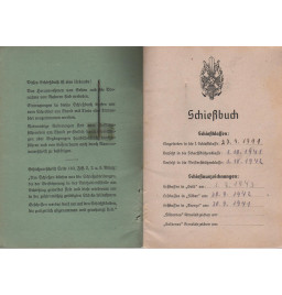 *Schießbuch mit silber Abzeichen NSKOV*