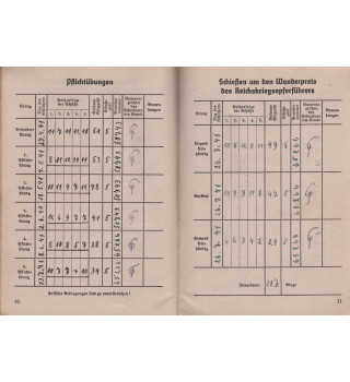 *Schießbuch mit silber Abzeichen NSKOV*