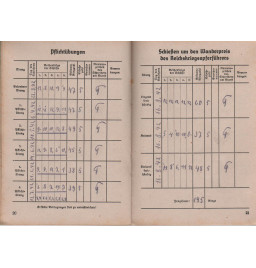 *Schießbuch mit silber Abzeichen NSKOV*