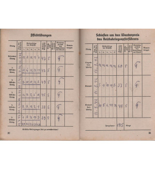 *Schießbuch mit silber Abzeichen NSKOV*