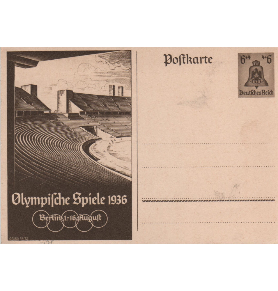 Postkarte Olympische Spiele 1936
