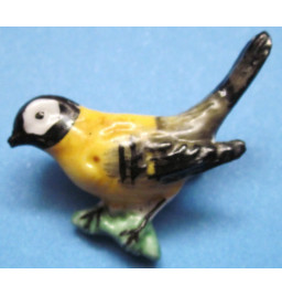 Figurine en porcelaine  d'une mésange