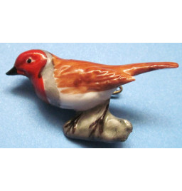 Figurine en porcelaine d'un rouge-gorge