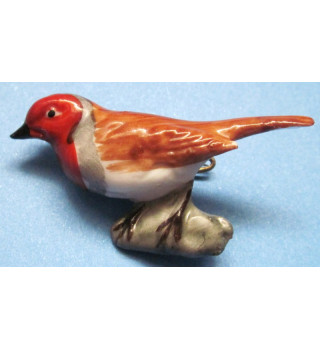 Figurine en porcelaine d'un rouge-gorge