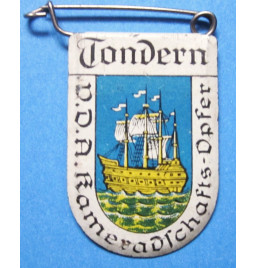 Insigen en fer blanc de blason de ville allemande à l'étranger