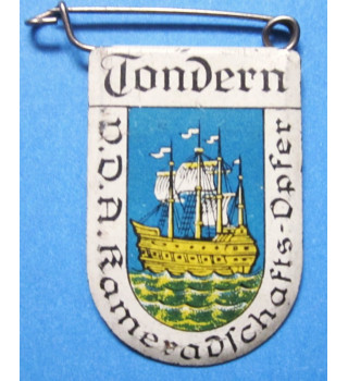 Insigen en fer blanc de blason de ville allemande à l'étranger