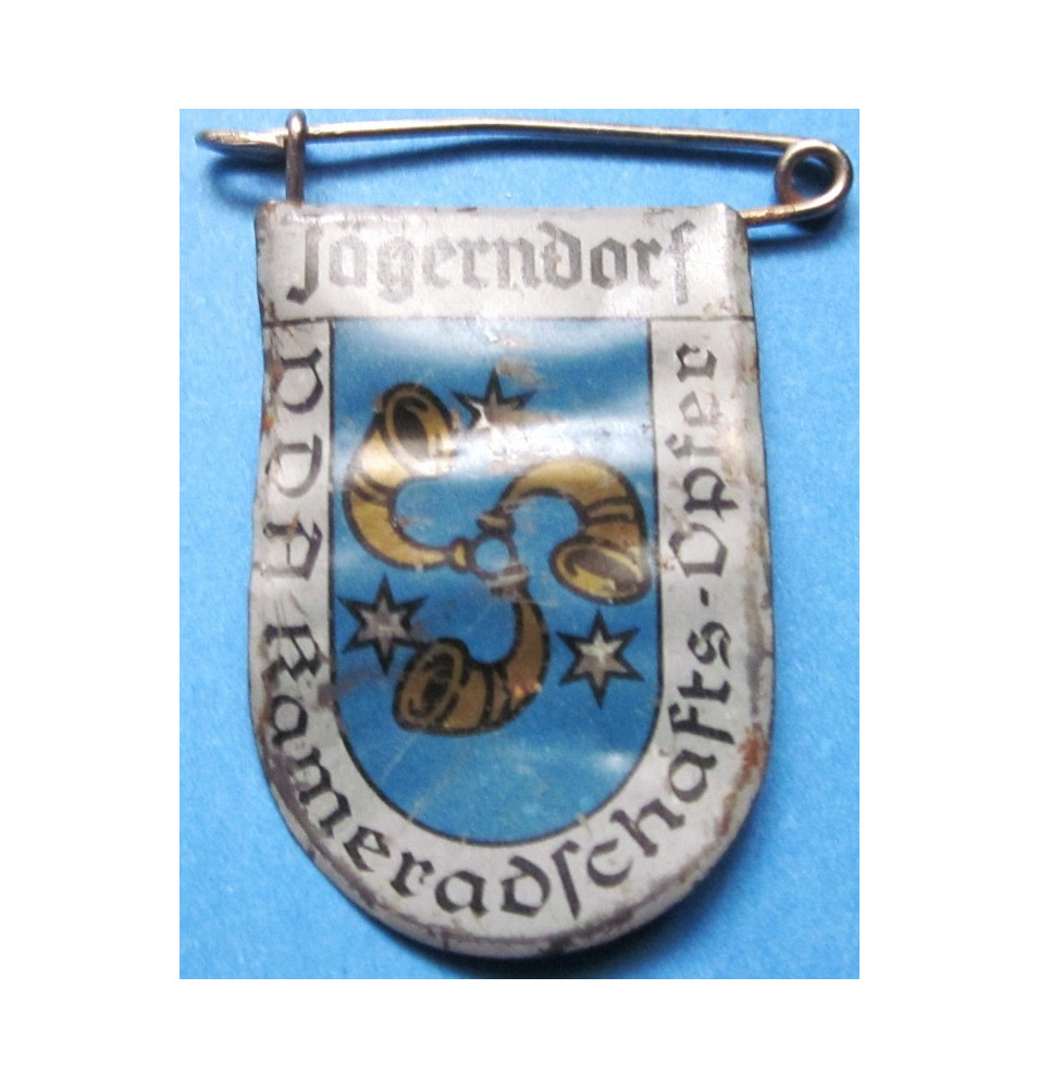 Insigne en fer blanc de blason de ville allemande à l'étranger
